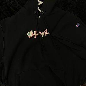 Women’s champion multi color pink yellow white hoodie